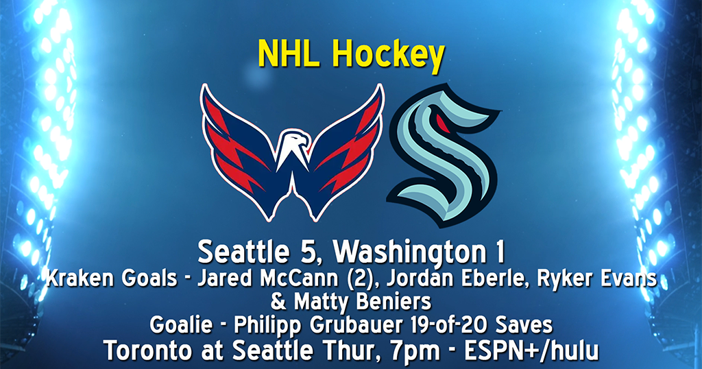 Kraken top Capitals 5-1 | Sports