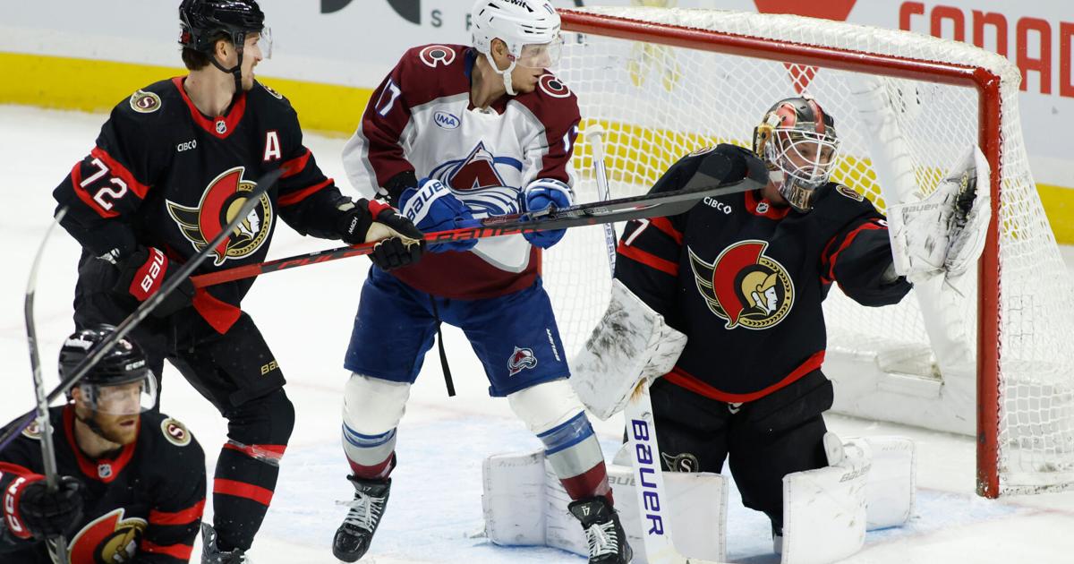 Senators hand league-leading Avalanche 3rd loss in 4 games with 5-2 victory |
