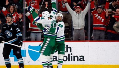 Hurricanes become 3rd NHL team to rally from 2 goals down in final 2 minutes to win in regulation | National Sports