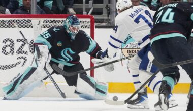 Shane Wright scores twice as Kraken extend win streak to 3 games with 5-2 win over Maple Leafs | National Sports