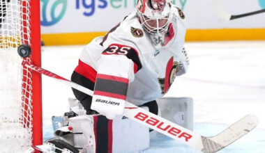 Linus Ullmark returns to the Ottawa Senators and backs up against Vegas