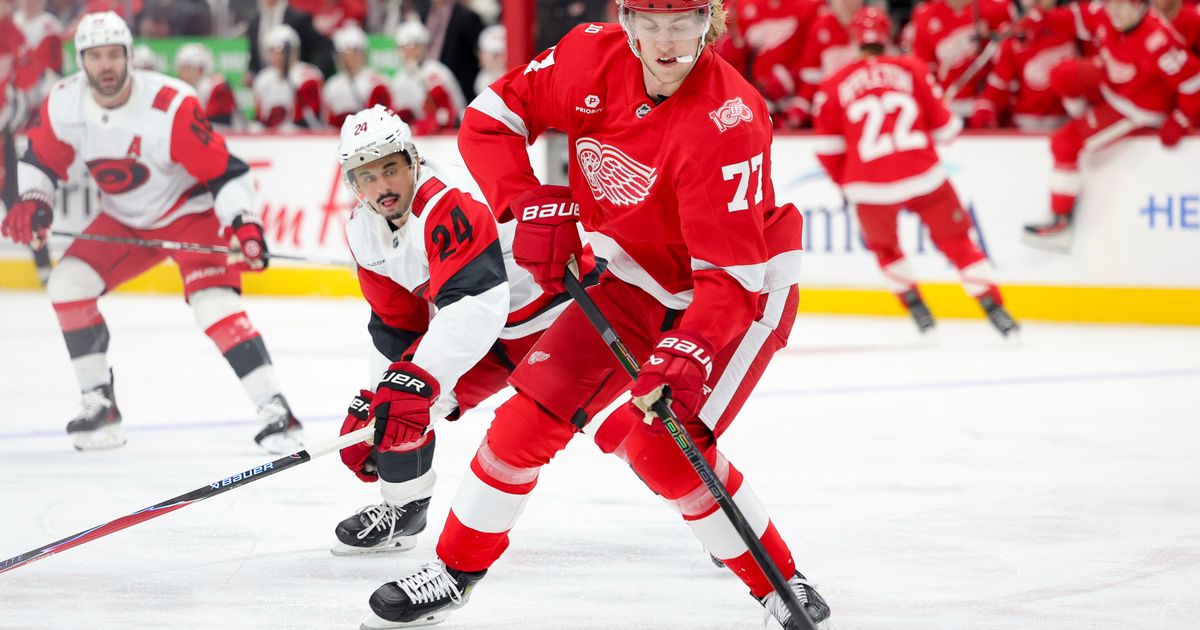 Copp scores in OT, lifts Red Wings to 4-3 win over Hurricanes after retiring Sergei Fedorov's jersey :: WRAL.com