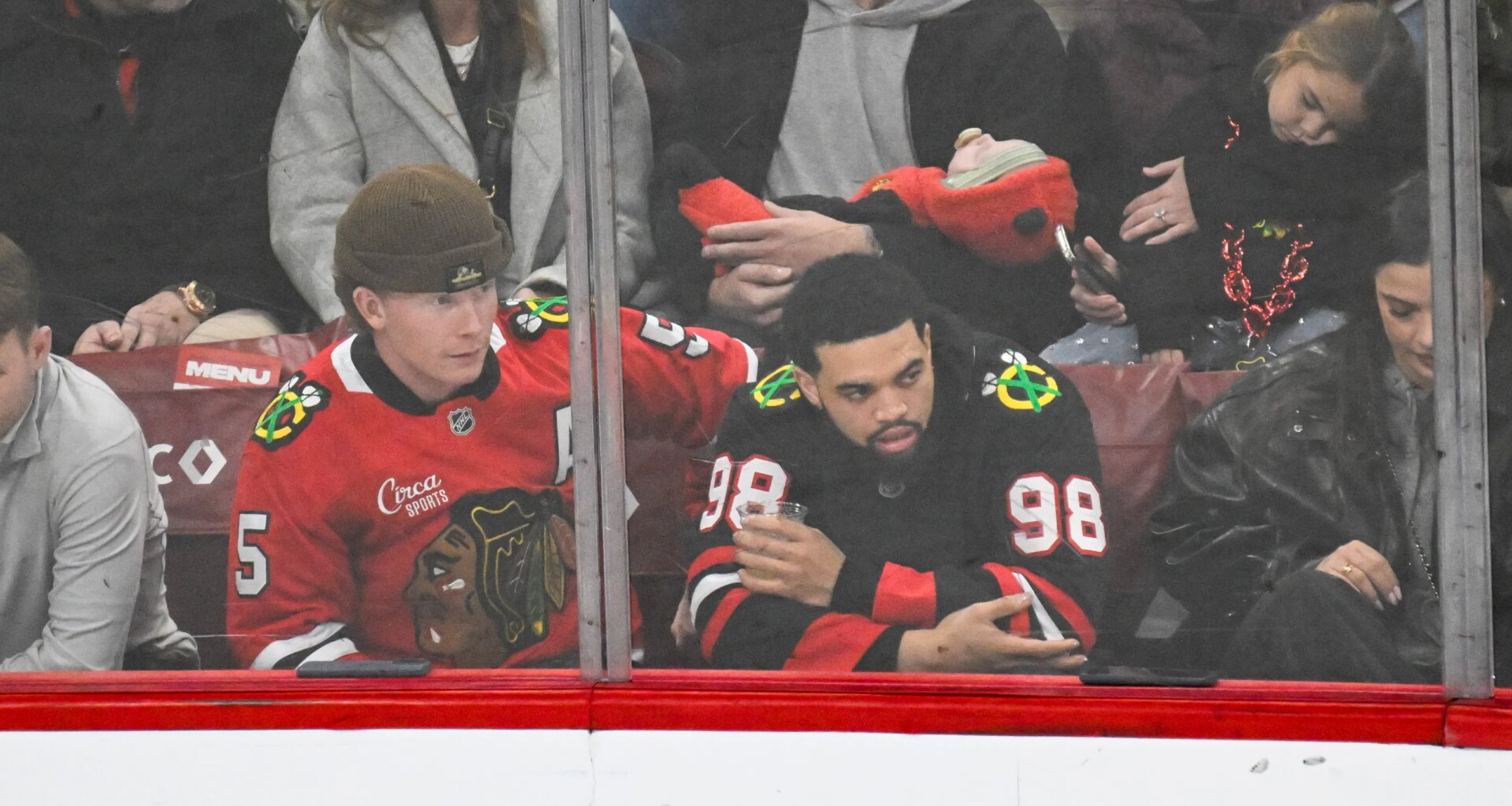 Bears QB Caleb Williams spotted at Blackhawks game