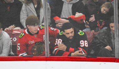 Bears QB Caleb Williams spotted at Blackhawks game