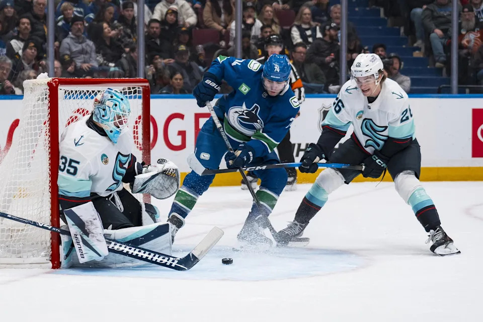 January 3, 2026: Seattle Kraken v Vancouver Canucks photo by Bob Frid | Imagn