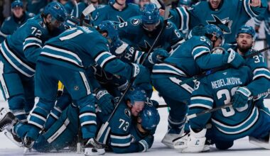 Toffoli gets 2nd goal of game in OT to rally Sharks to 5-4 win over Stars :: WRAL.com