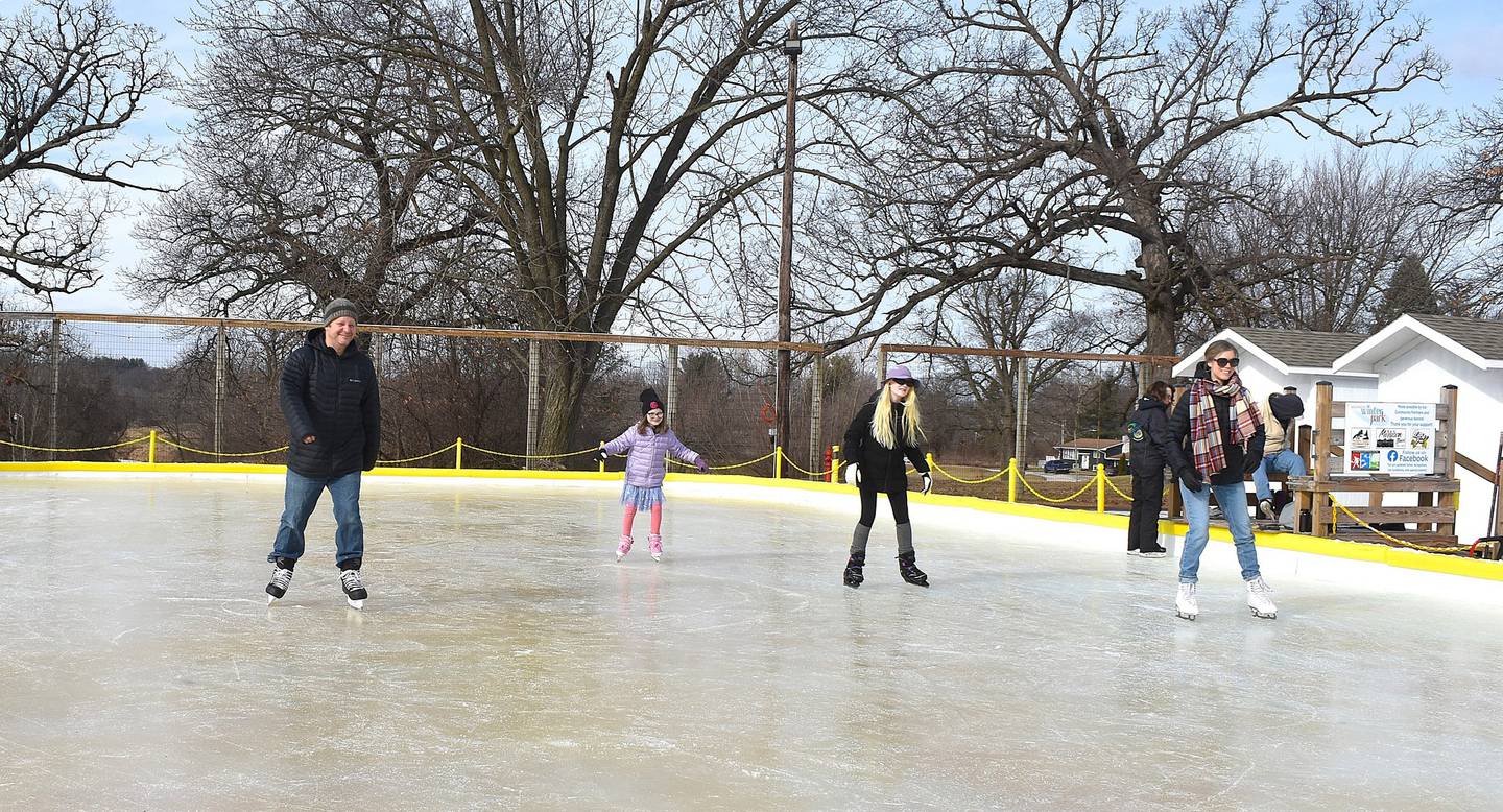 The West family  ice skate at Morrison's Winter Park on Saturday, Jan. 11, 2025.