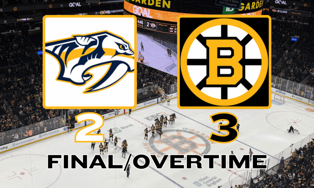 Predators 2-3 Bruins (OT) January 27, 2026