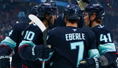 Matty Beniers scores twice in Seattle Kraken’s win over Nashville Predators