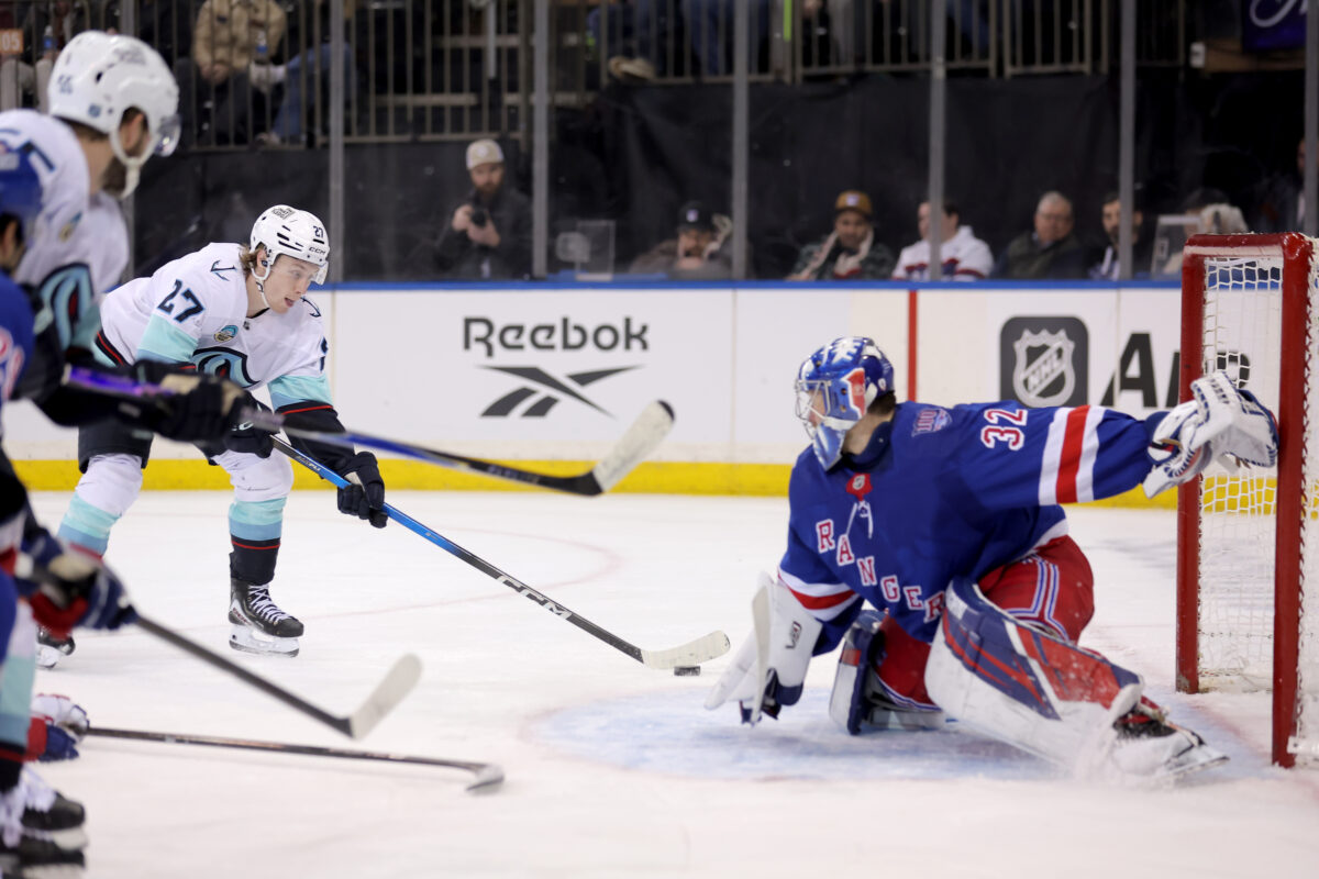 Berkly Catton Seattle Kraken Jonathan Quick New York Rangers