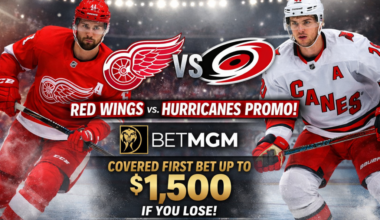 Red Wings vs. Hurricanes Promo: BetMGM covers your first play up to $1,500 if you lose