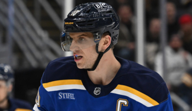 Brayden Schenn skating for the St. Louis Blues