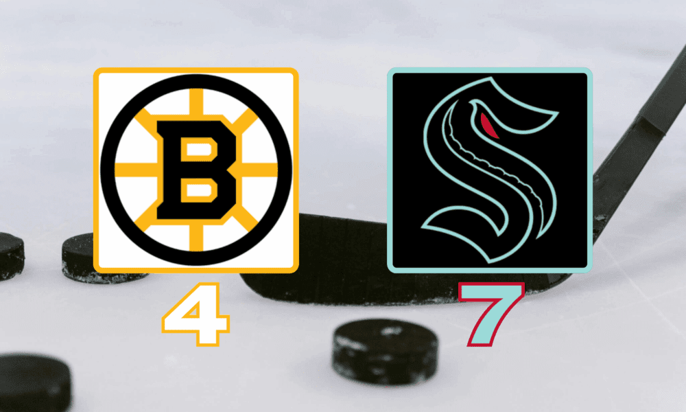 Bruins 4-7 Kraken Jan 6 2026