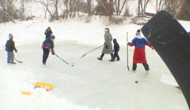 Snow day makes a great day for Erie Canal hockey