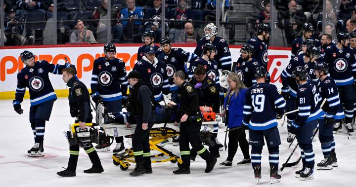 Winnipeg Jets’ Haydn Fleury on the mend after being stretchered off the ice - Winnipeg
