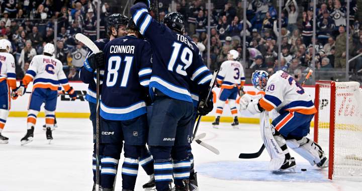 Winnipeg Jets outlast Islanders 5-4 for third straight victory - Winnipeg