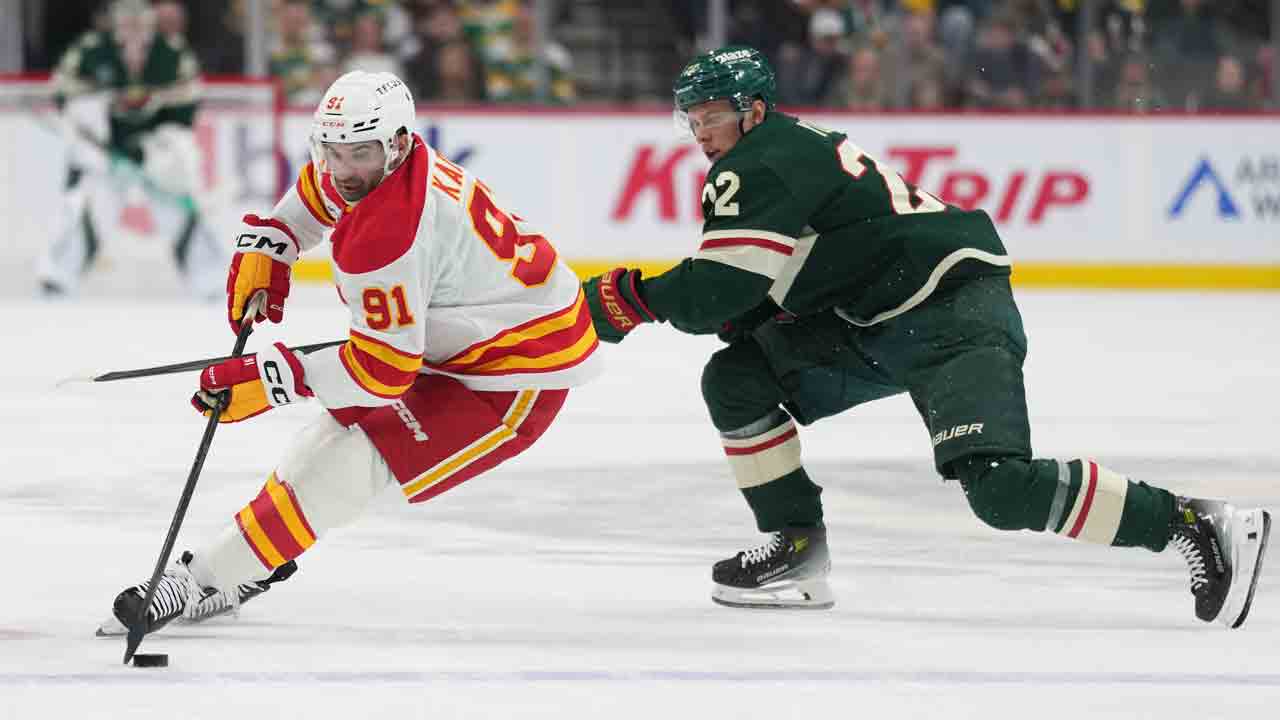 Flames shut down by Gustavsson in loss to Wild