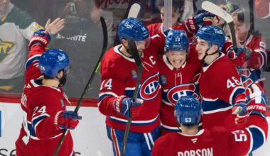 Canadiens' new grind line lays groundwork for Caufield, Hutson heroics