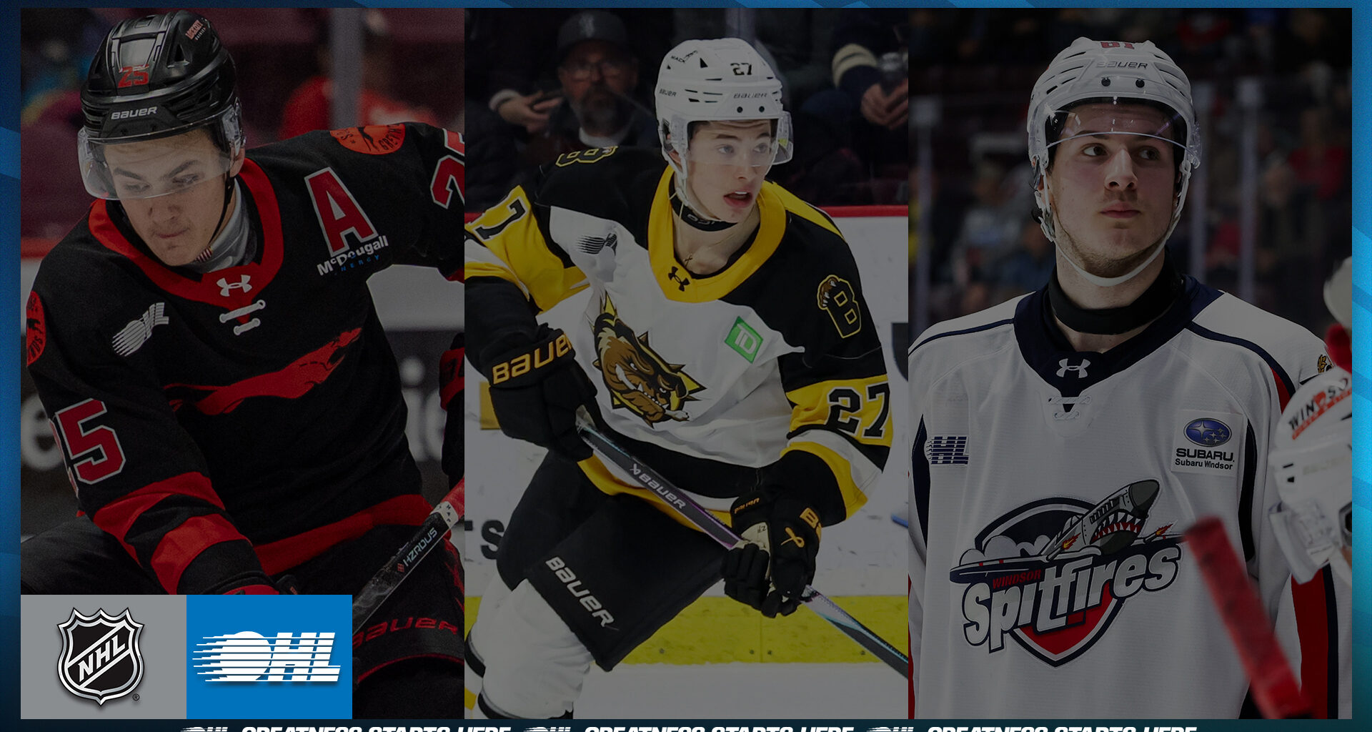 OHL players NHL Central Scouting midseason rankings graphic