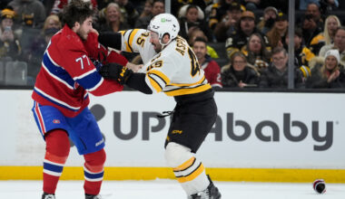 Canadiens' Kirby Dach returns vs. Bruins after lacerating finger in fight