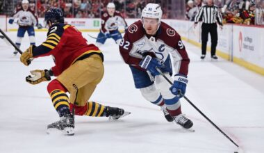 Avalanche captain Gabe Landeskog leaves game with injury