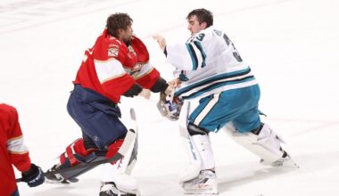 Alex Nedeljkovic’s hilarious ‘oh crap’ moment in goalie fight – NBC Sports Bay Area & California