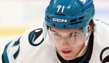 Macklin Celebrini signing hockey cards with weird nickname Steph Curry gave him