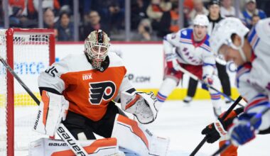 Mika Zibanejad's hat trick helps Rangers double up Flyers