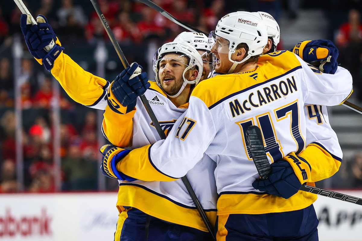Predators beat Flames 4-3 as Nicolas Hague breaks tie with 28 seconds left
