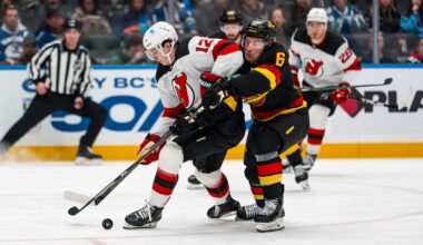 Cody Glass has 2 goals and an assist in Devils’ 5-4 win over Canucks