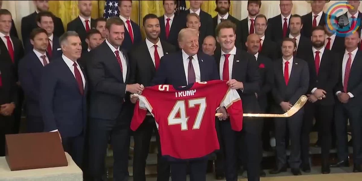 President Trump honors Florida Panthers at the White House to celebrate their Stanley Cup win
