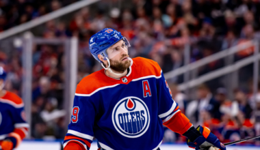 Leon Draisaitl skating for the Edmonton Oilers