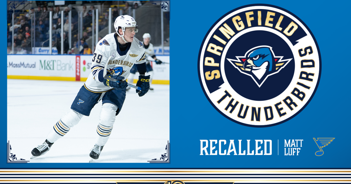 Springfield Thunderbirds | Blues Recall F Matt Luff from T-Birds