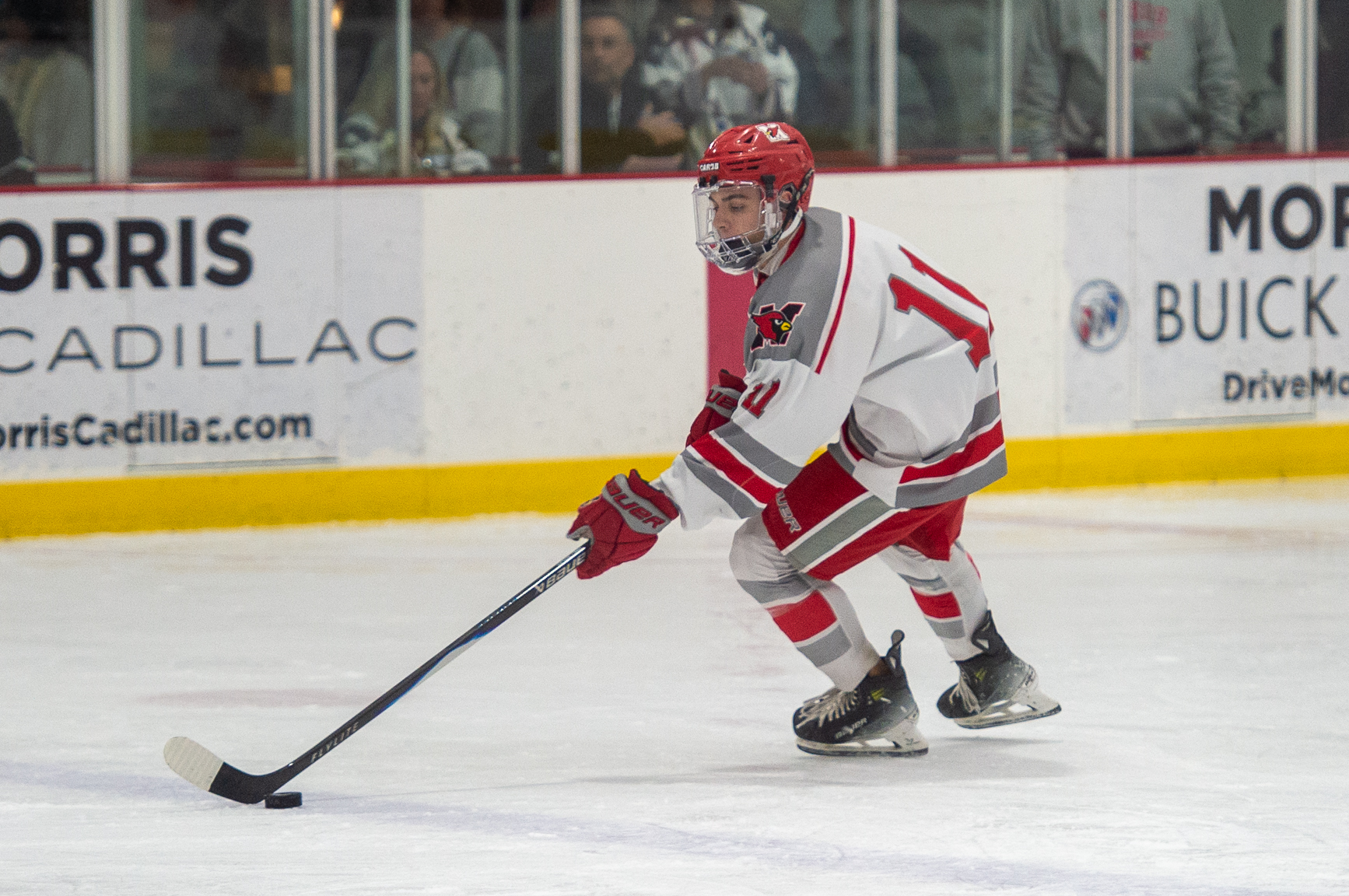Mentor's Nick Biondolillo takes possession against Rocky River on Jan....