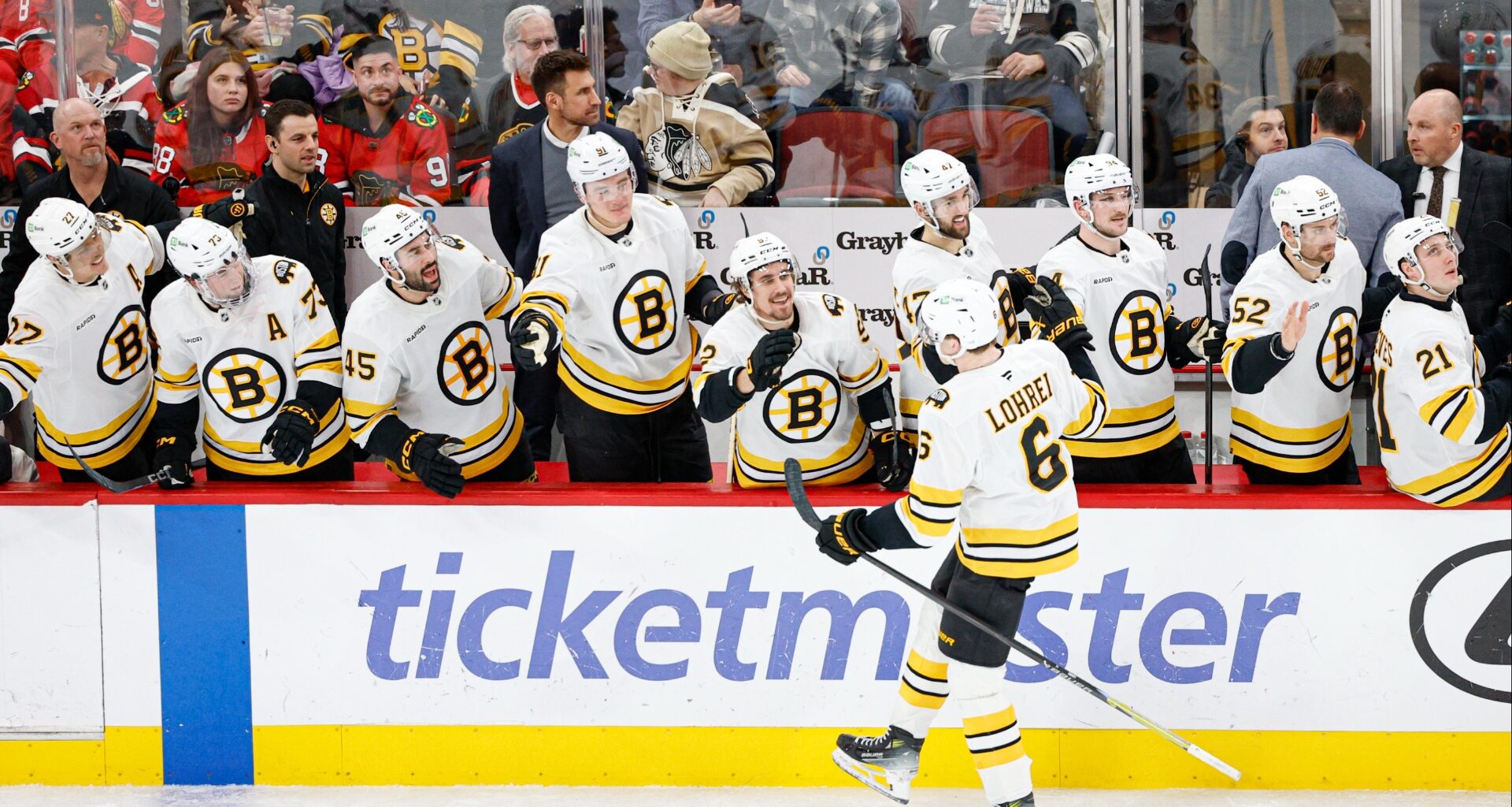 Mason Lohrei's Multi-Goal Game Helps Bruins Extend Win Streak