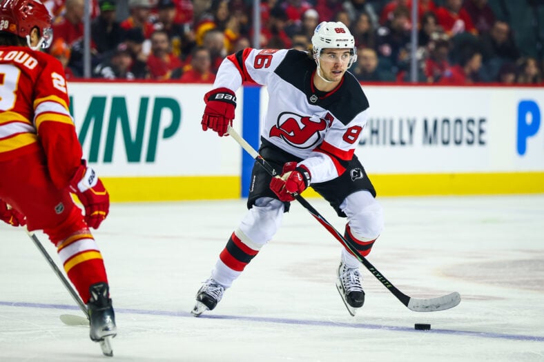 NHL: New Jersey Devils at Calgary Flames