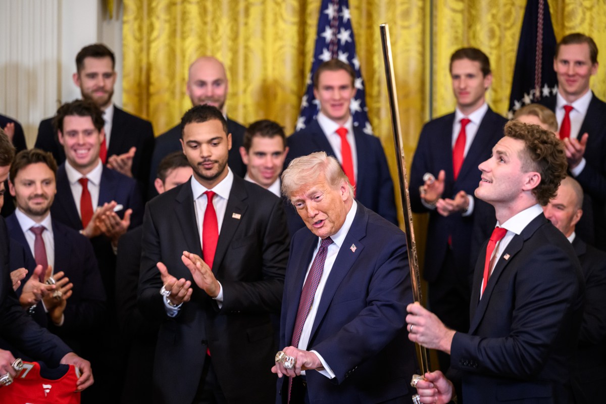 President Donald Trump delivers remarks at an event honoring the 2025 Stanley Cup champion Florida Panthers, Thursday, January 15, 2026, in the East Room of the White House. (Official White House Photo by Molly Riley)