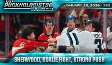 Sherwood, Goalie Fight, Strong Push - The Pucknologists 263