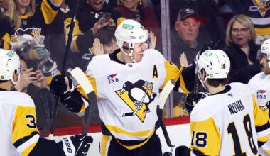 Second-line scoring, defensive grit and Stuart Skinner saves bring Penguins a win in Calgary