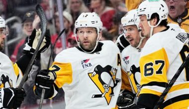 Rust, Chinakhov send streaking Penguins past Red Wings 4-1