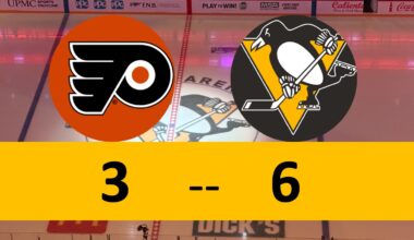 Penguins Stomp Flyers, Break Offensive Drought in Big Way