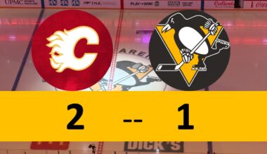 The Jig is Up; Penguins Streak Ends in Subpar Effort