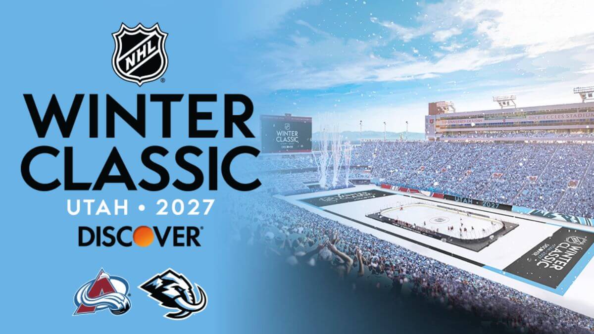 The National Hockey League (NHL) announced that the 2027 Discover NHL Winter Classic® will feature the Utah Mammoth hosting the Colorado Avalanche at Rice-Eccles Stadium, the on-campus football venue at the University of Utah.