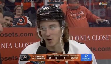 Flyers’ Trevor Zegras drops happy F-bombs