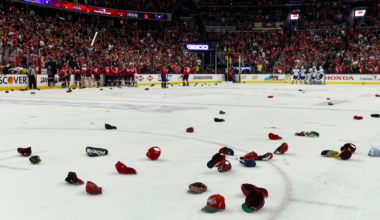 Hats on ice following a hat trick