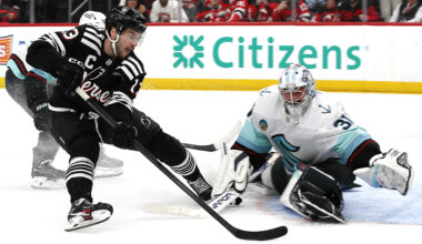 Seattle Kraken New Jersey Devils Nico Hischier game-winner 2026...