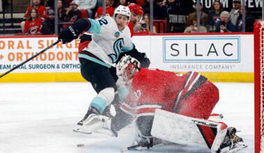 Seattle Kraken Tye Kartye shot Carolina Hurricanes 2026...