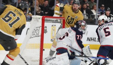 Golden Knights rally again to best Blue Jackets 5-3 but lose Hart to injury