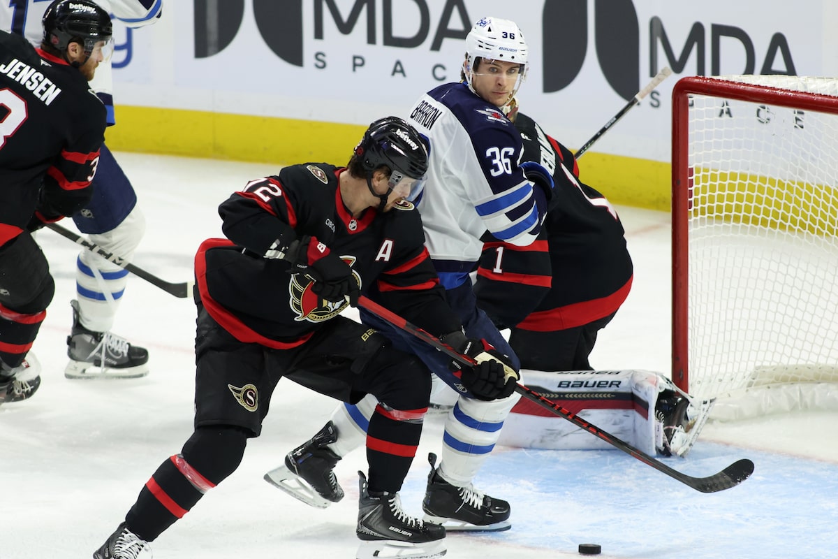 Puck to the face isn’t enough to stop Senators’ Chabot