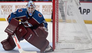 Avalanche goalie Scott Wedgewood best save Monday came off the ice
